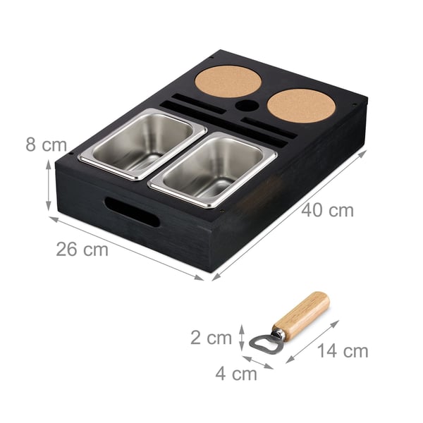 Soffbricka för snacks, 8x40x26 cm, natur, Kodustaar
