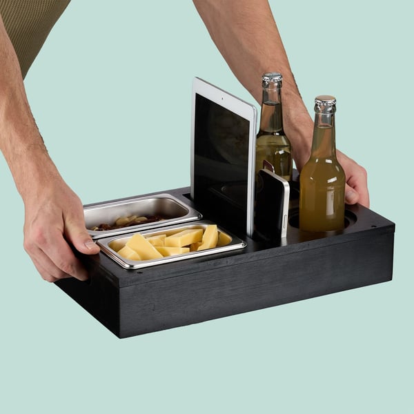 Soffbricka för snacks, 8x40x26 cm, natur, Kodustaar