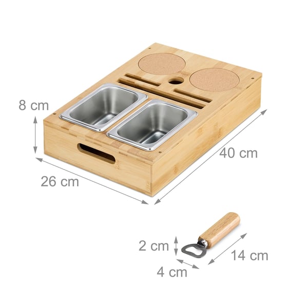 Soffbricka för snacks, 8x40x26 cm, naturlig, Kodustaar