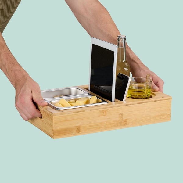 Soffbricka för snacks, 8x40x26 cm, naturlig, Kodustaar