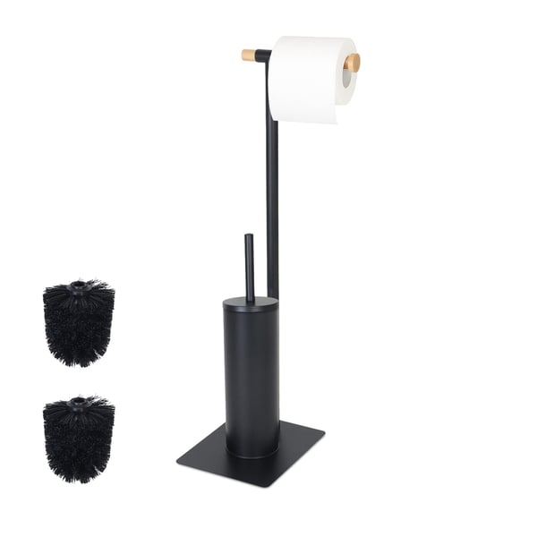 Toiletbørstesæt, 67x18x21 cm, Sort, Natur
