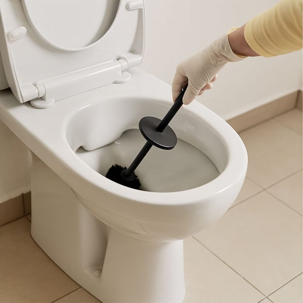 Toiletbørstesæt, 67x18x21 cm, Sort, Natur