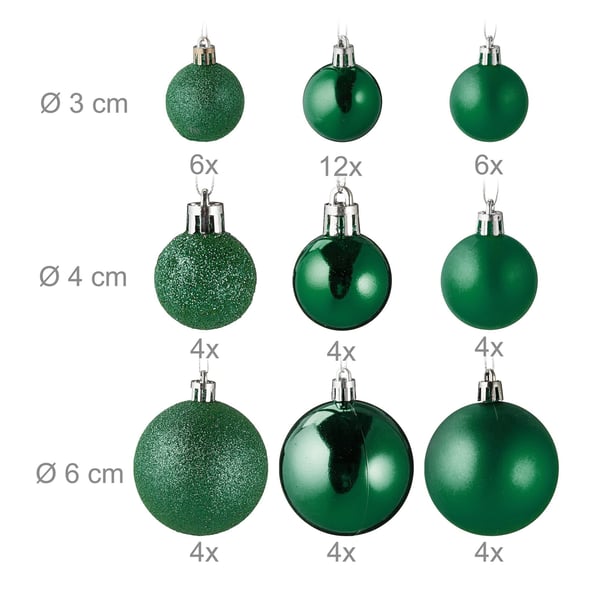 Julgransdekorationer Set, 100 delar, Plast, Kodustaar