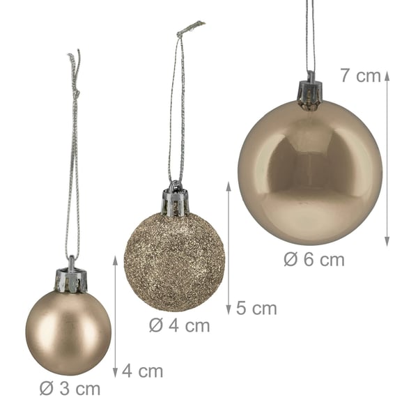 Set med julgranskulor, 138 delar, plast, Kodustaar