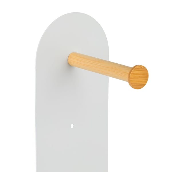 Toiletpapirholder, 66x12x11 cm, metal og bambus