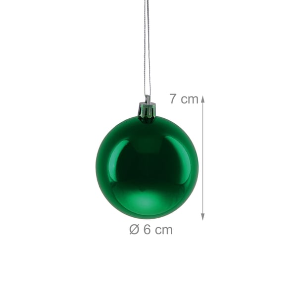 Julgranskulor Set, 7x6 cm, Plast