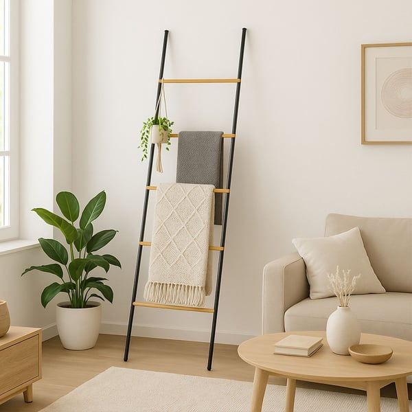 Håndklædestige, 164x45x2 cm, Brun, Kodustaar