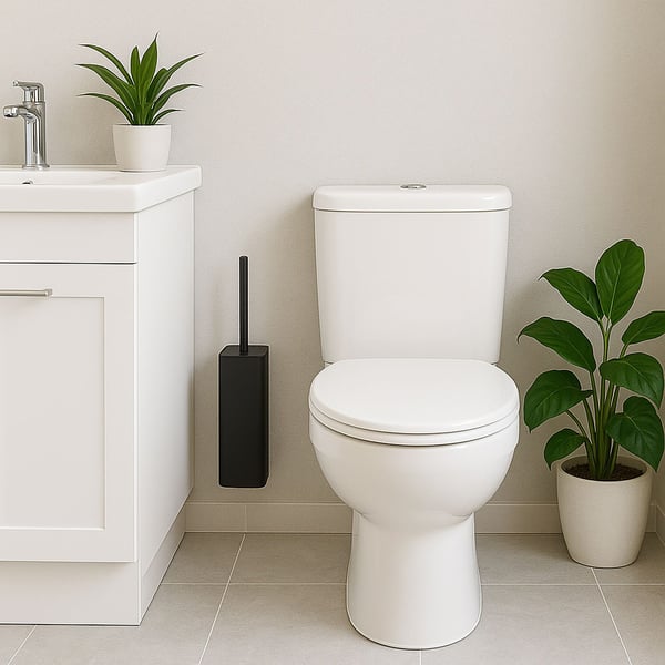 Toiletbørstesæt, 36,5x9,5x10,5 cm, rustfrit stål