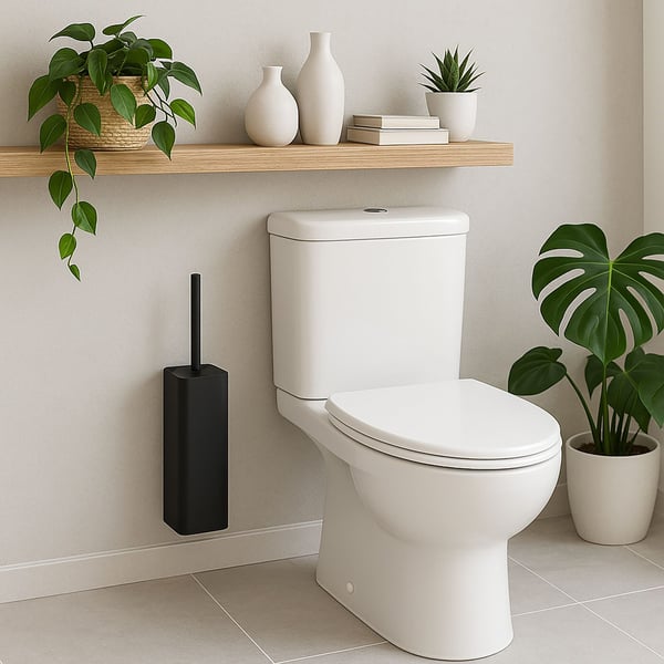 Toiletbørstesæt, 36,5x9,5x10,5 cm, rustfrit stål