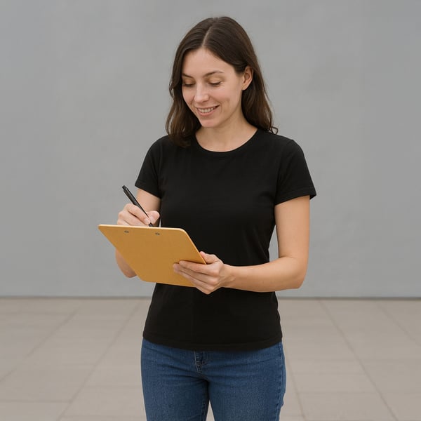 Træ clipboard, 31,5x22,5x0,5 cm, brun sølv, Kodustaar