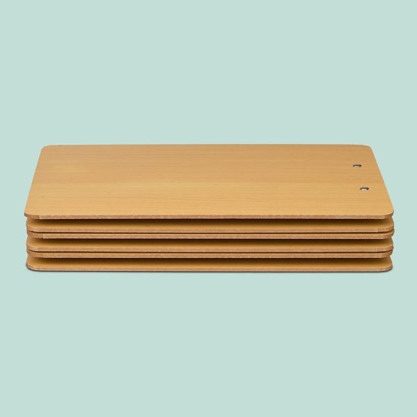 Træ clipboard, 31,5x22,5x0,5 cm, brun sølv, Kodustaar