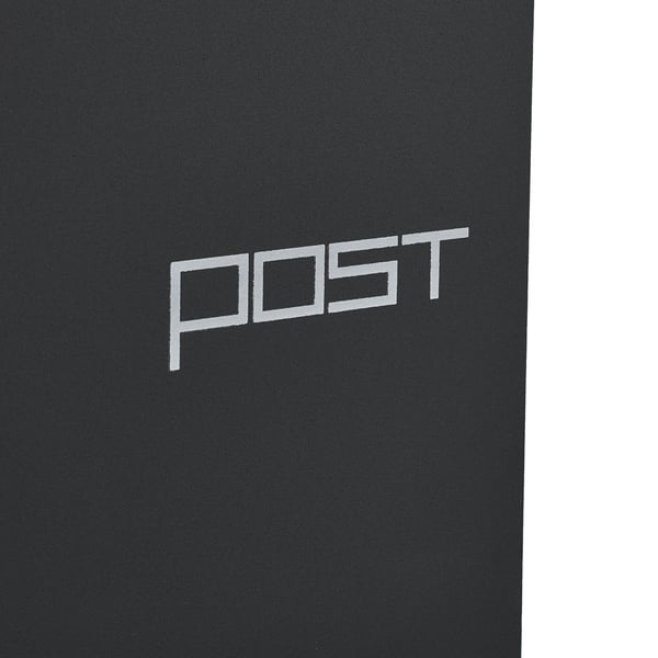 Postkasse med avisholder, 38x37x12 cm, metal, Kodustaar