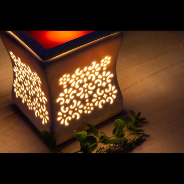 Sähköinen vahalämmitin, Candle Brothers, 12x10x10 cm, Valkoinen, Kodustaar