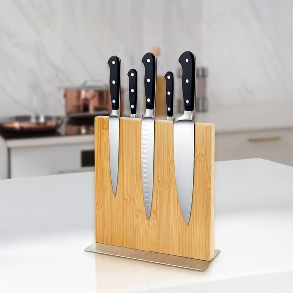 Knivblock, 23x25x10 cm, Naturlig Brun, Kodustaar