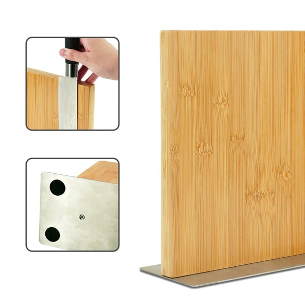 Knivblock, 23x25x10 cm, Naturlig Brun, Kodustaar