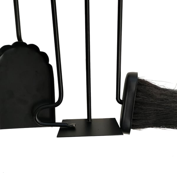 Eldstadsverktyg Set, 54x56x57 cm, Svart Brun