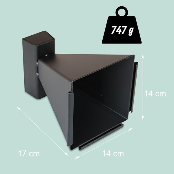 Bullet Trap, 14x14x17 cm, Svart, Kodustaar