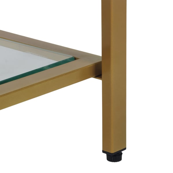 Konsolbord, 73x100x30 cm, glas, jern, Kodustaar