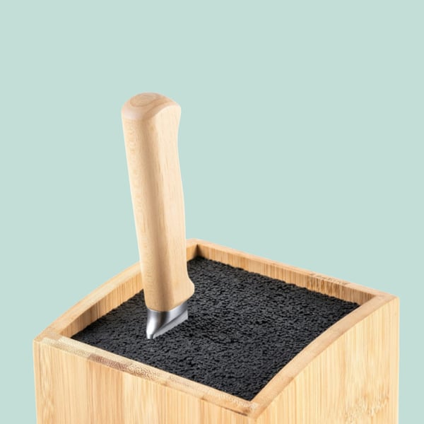Knivblock, 25,5x11,5x18 cm, Natur, Kodustaar