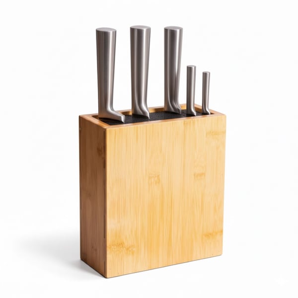 Knivblock, 26x23x11,5 cm, Naturlig brun och svart, Kodustaar