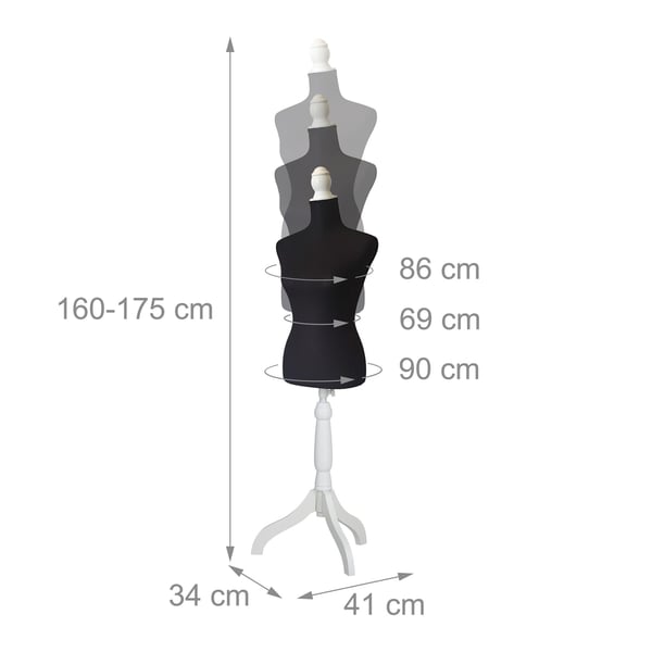 Mannekänga, 165x41x34 cm, 50% polyester, 20% trä, 30% plast, Kodustaar