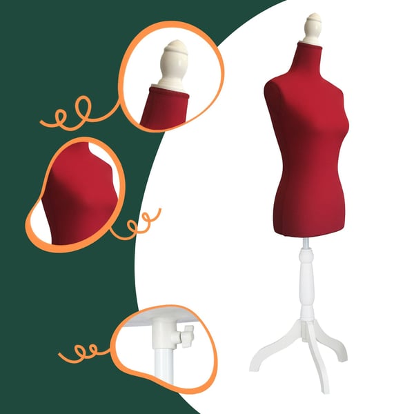 Mannekäng, 165x41x34 cm, polyester, glasfiber, plast, trä, Kodustaar