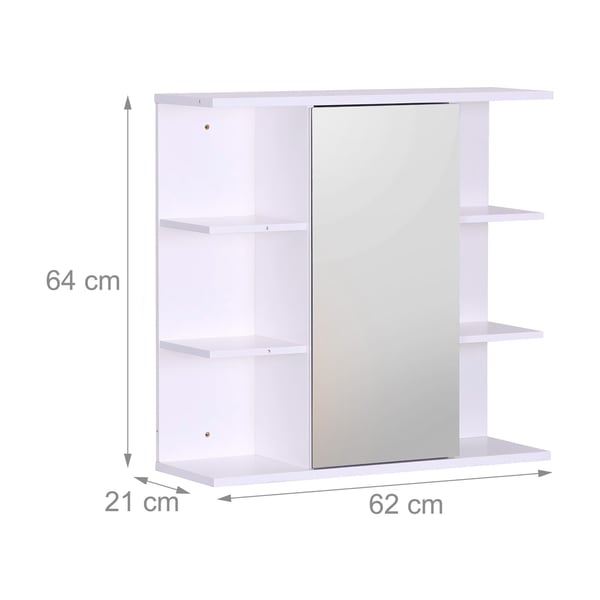 Spejlskab, 64x62x21 cm, MDF, glas