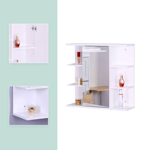 Spejlskab, 64x62x21 cm, MDF, glas