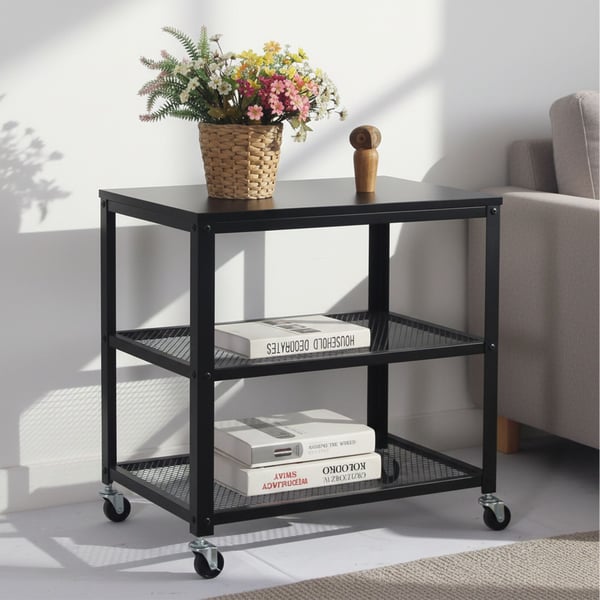 Vogn, 61x60x40 cm, Sort, stål, MDF, spånplade, plastik, Kodustaar