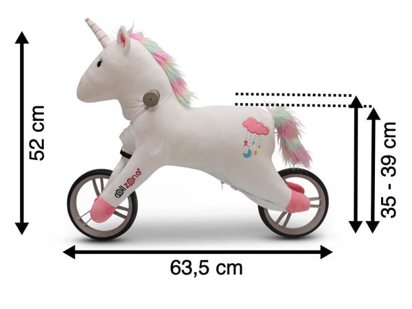 Løbecykel, Unicorn, 63.5x15x52 cm