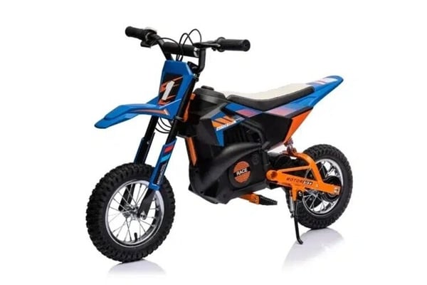 Elektrisk crossmotorcykel, 114x63.5x72.7 cm, Blå/Orange