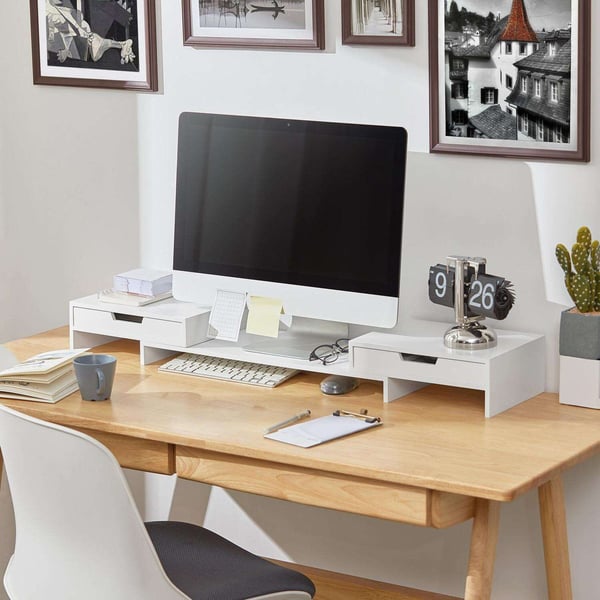 Monitorstativ, 60x22x11 cm, Brun