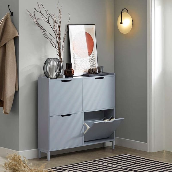 Sko Skab, FSR100, 100x19x90 cm, Hvid