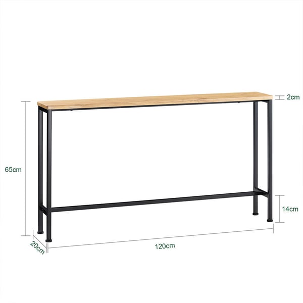 Konsolbord, FSB19-E, 120x20x65 cm, Brun