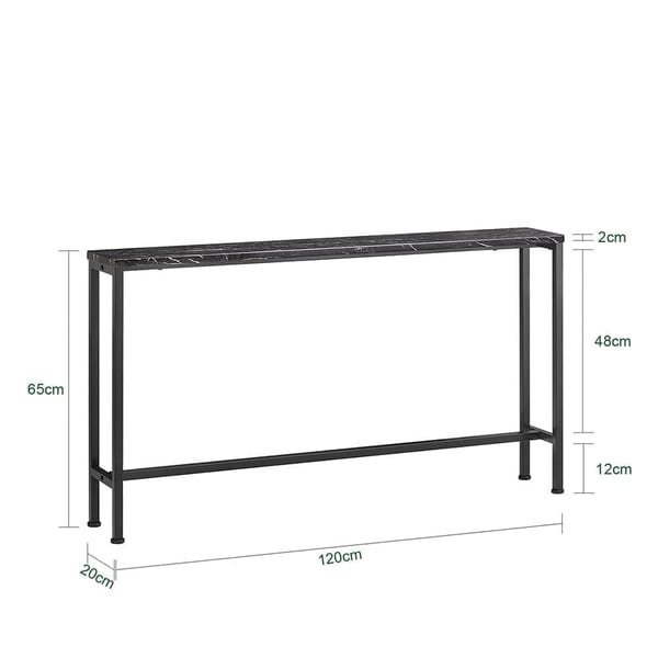 Konsolbord, 120x20x65 cm, Brun