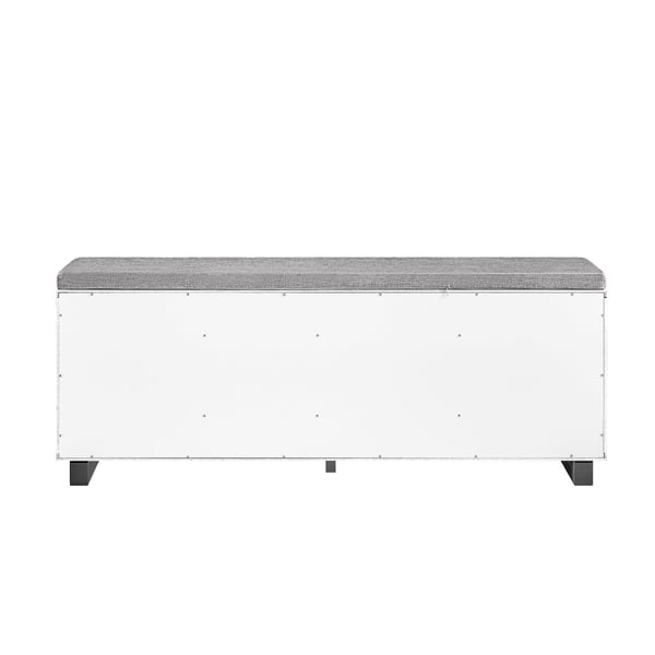 Skobænk, 110x35x42 cm, Hvid