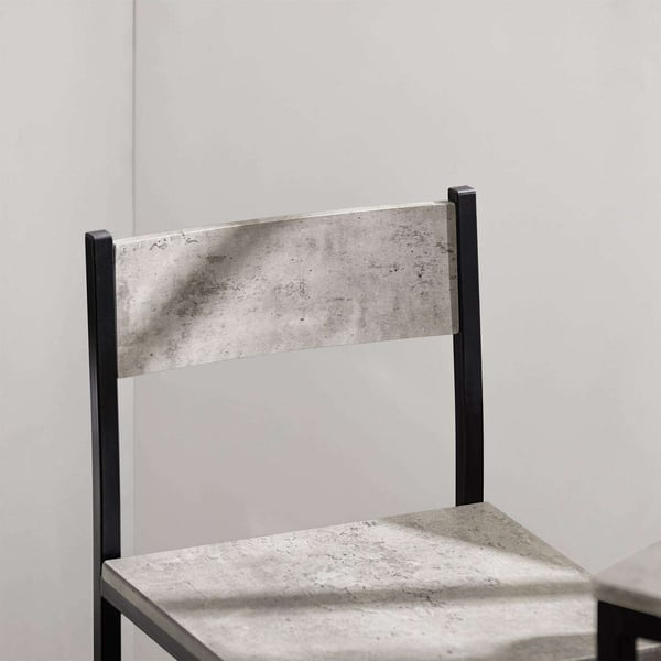 Barbordssæt, 89x45x87 cm, Grå