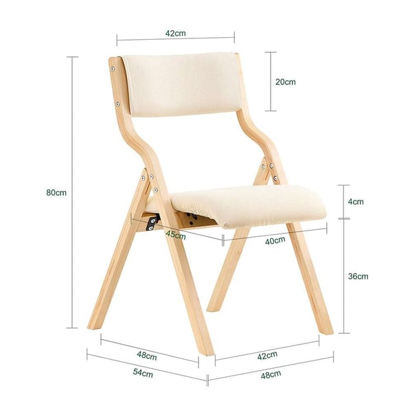 Foldbar stol, Sædehøjde 44 cm, Rød