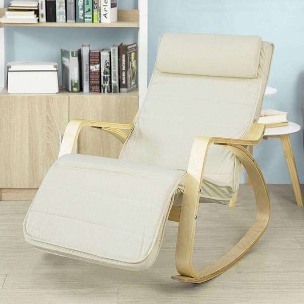 Keinutuoli, Istuinkorkeus 40 cm, Istuinsyvyys 49 cm, Beige