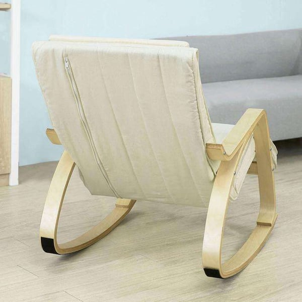 Keinutuoli, Istuinkorkeus 40 cm, Istuinsyvyys 49 cm, Beige