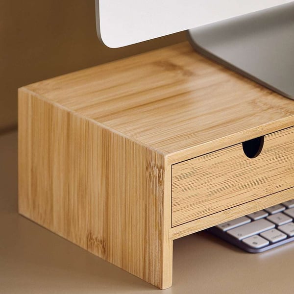 Monitorstativ, 47x18x11 cm, Natur