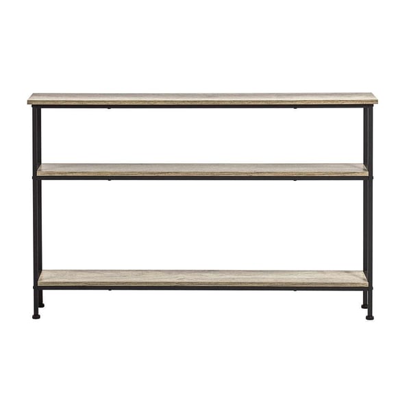 Konsolbord med trætop og metalramme, 120x20x77 cm, 50 kg