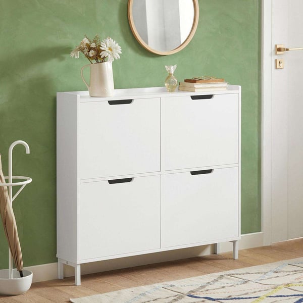 Sko Skab, FSR100-W, 100x19x91 cm, Hvid
