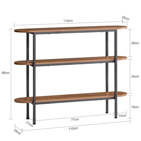 Konsolbord, FSB67-WS, 110x25x86 cm, Vit