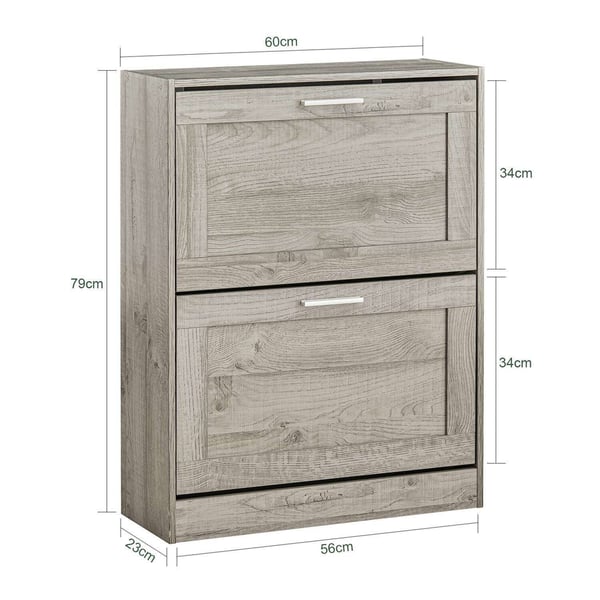 Skoskab, FSR137-HG, 60x23x79 cm, Brun