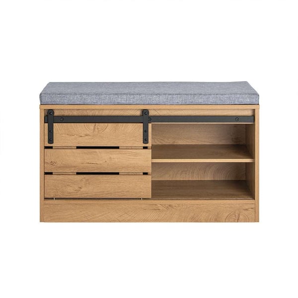 Opbevaringsbænk, 80x35x48 cm, Brun Opbevaringsbænk, 80x35x48 cm, Brun