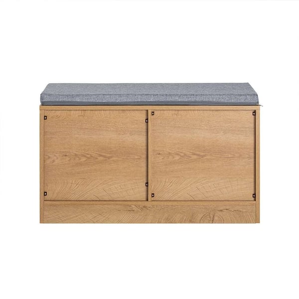 Opbevaringsbænk, 80x35x48 cm, Brun