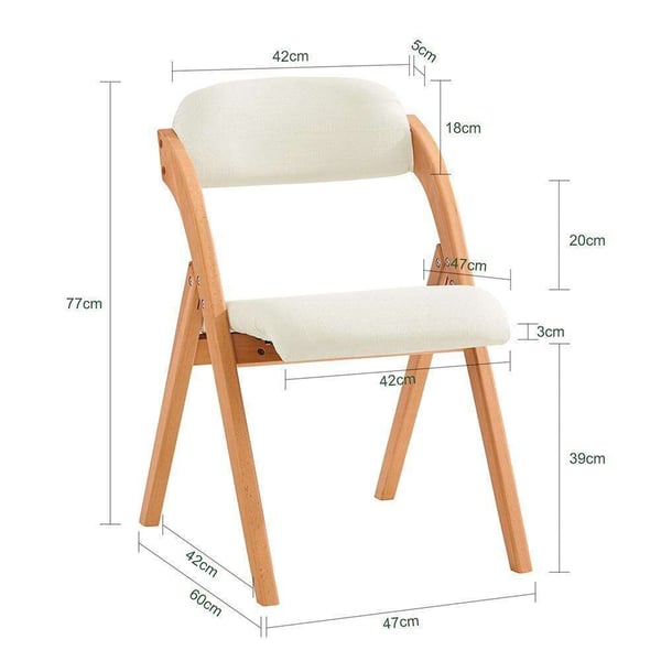 Foldbar Stol, 47x60x77 cm, Brun