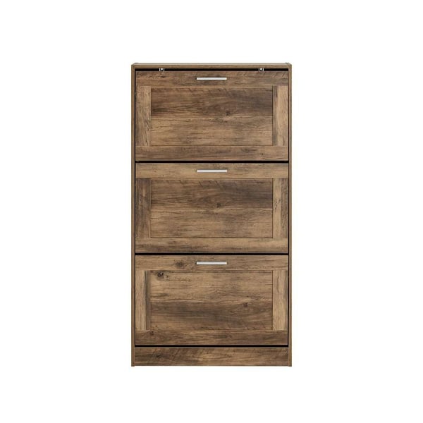 Sko Skab, FSR137-L-F, 60x23x115 cm, Brun Sko Skab, FSR137-L-F, 60x23x115 cm, Brun