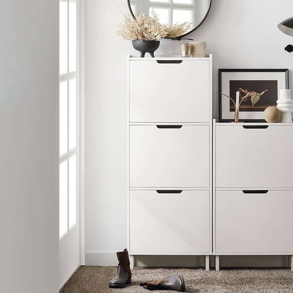 Sko Skab, FSR151-H-W, 19x129x50 cm, Hvid